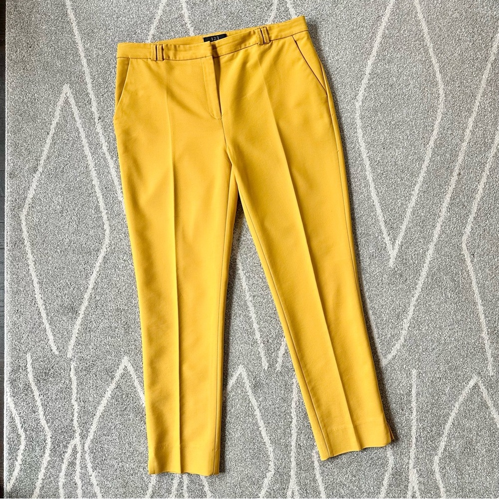 1.2.3. Paris Yellow Mustard Straight Leg Trousers